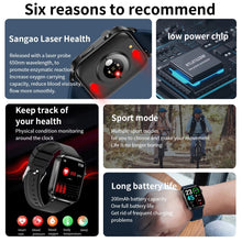 Load image into Gallery viewer, 2023 Painless Non-invasive Measure Blood Sugar Smart Watch Men Laser Treatment Blood Pressure Health Women Glucometer Smartwatch