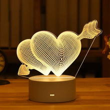 Load image into Gallery viewer, USB Operated 3D Acrylic LED Night Light Festival Birthday Kids Gifts Bedroom Bedside Decor Night Lamp Home Novelty Lighting