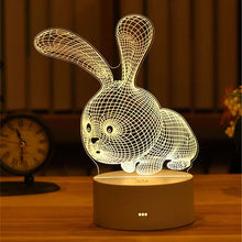 Load image into Gallery viewer, USB Operated 3D Acrylic LED Night Light Festival Birthday Kids Gifts Bedroom Bedside Decor Night Lamp Home Novelty Lighting