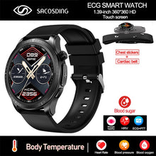 Load image into Gallery viewer, 2023 New Blood Sugar Smartwatch 1.39 -inch 360*360 HD Touch Large Screen ECG Smart Watch Monitoring Non-invasive Blood Glucose
