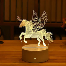 Load image into Gallery viewer, USB Operated 3D Acrylic LED Night Light Festival Birthday Kids Gifts Bedroom Bedside Decor Night Lamp Home Novelty Lighting