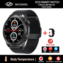 Load image into Gallery viewer, 2023 New Blood Sugar Smartwatch 1.39 -inch 360*360 HD Touch Large Screen ECG Smart Watch Monitoring Non-invasive Blood Glucose