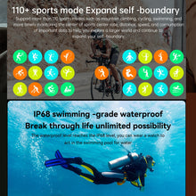 Load image into Gallery viewer, Men Smart Watch Military Healthy Monitor AI Voice Bluetooth Call Fitness Waterproof Sports Smartwatch for IOS Android Phone 2023