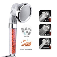 Load image into Gallery viewer, ZhangJi 3 Modes Bath Shower Adjustable Jetting Shower Head High Pressure Saving Water Bathroom Anion Filter Shower SPA Nozzle