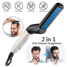 Load image into Gallery viewer, Men Beard Straightener Hair Styler Combs Hair Straightening Flat Iron Multifunctional Quick Hair Styler Ship from USA WAREHOUSE