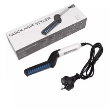 Load image into Gallery viewer, Men Beard Straightener Hair Styler Combs Hair Straightening Flat Iron Multifunctional Quick Hair Styler Ship from USA WAREHOUSE