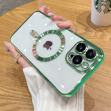 Load image into Gallery viewer, Luxury Transparent Magnetic Wireless Charging For Magsafe Case For iPhone Soft Plating Silicone Cover
