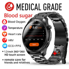 Load image into Gallery viewer, 2023 New Blood Sugar Smartwatch 1.39 -inch 360*360 HD Touch Large Screen ECG Smart Watch Monitoring Non-invasive Blood Glucose