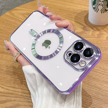 Load image into Gallery viewer, Luxury Transparent Magnetic Wireless Charging For Magsafe Case For iPhone Soft Plating Silicone Cover