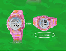 Load image into Gallery viewer, Camouflage Kids Watches LED Colorful Flash Digital Waterproof Clock For Boys Girls Date Week Creative Children's Watch