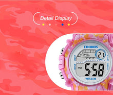 Load image into Gallery viewer, Camouflage Kids Watches LED Colorful Flash Digital Waterproof Clock For Boys Girls Date Week Creative Children's Watch