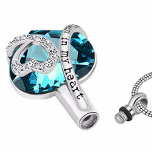 Load image into Gallery viewer, Always in my heart Locket screw Heart cremation memorial ashes urn birthstone necklace jewelry keepsake pendant