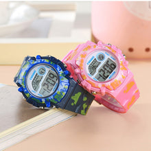 Load image into Gallery viewer, Camouflage Kids Watches LED Colorful Flash Digital Waterproof Clock For Boys Girls Date Week Creative Children's Watch