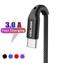 Load image into Gallery viewer, USLION 3A USB Type C Cable Fast Charging Wire for Samsung Galaxy S8 S9 Plus Xiaomi mi9 Huawei Mobile Phone USB C Charger Cable