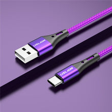 Load image into Gallery viewer, USLION 3A USB Type C Cable Fast Charging Wire for Samsung Galaxy S8 S9 Plus Xiaomi mi9 Huawei Mobile Phone USB C Charger Cable
