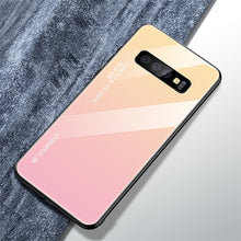 Load image into Gallery viewer, Color Case For Samsung Galaxy S10 S10e S9 S8 Plus Note 8 9 10 S20 Ultra Tempered Glass Cover