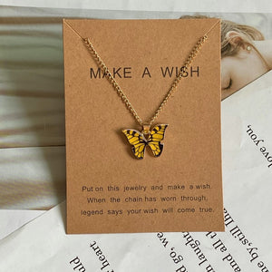 Fashion Women Necklace Korea Style New Butterfly Pendant Necklace Gift For Girl Cute Lovely Neck Jewelry