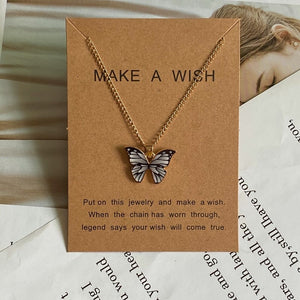 Fashion Women Necklace Korea Style New Butterfly Pendant Necklace Gift For Girl Cute Lovely Neck Jewelry