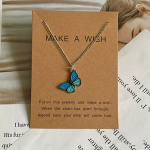 Fashion Women Necklace Korea Style New Butterfly Pendant Necklace Gift For Girl Cute Lovely Neck Jewelry