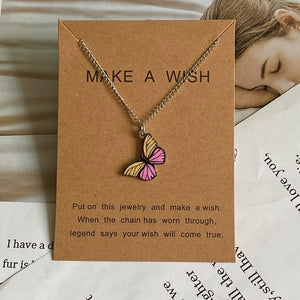 Fashion Women Necklace Korea Style New Butterfly Pendant Necklace Gift For Girl Cute Lovely Neck Jewelry