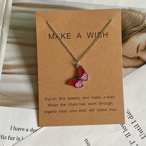 Fashion Women Necklace Korea Style New Butterfly Pendant Necklace Gift For Girl Cute Lovely Neck Jewelry