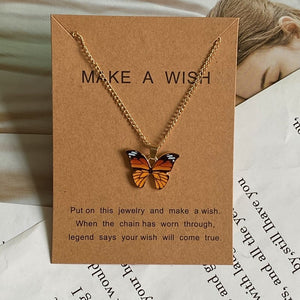 Fashion Women Necklace Korea Style New Butterfly Pendant Necklace Gift For Girl Cute Lovely Neck Jewelry