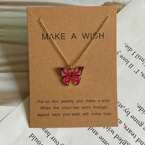 Fashion Women Necklace Korea Style New Butterfly Pendant Necklace Gift For Girl Cute Lovely Neck Jewelry