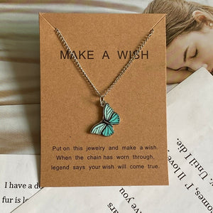 Fashion Women Necklace Korea Style New Butterfly Pendant Necklace Gift For Girl Cute Lovely Neck Jewelry