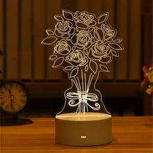 Load image into Gallery viewer, USB Operated 3D Acrylic LED Night Light Festival Birthday Kids Gifts Bedroom Bedside Decor Night Lamp Home Novelty Lighting
