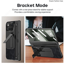 Load image into Gallery viewer, JAZZ RETRO SERIES Leather Case for Google Pixel 11 10 9 Pro Fold Hinge Front Frame with Glass Film and Touch Stylus Pen
