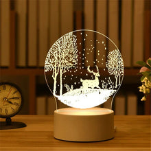 Load image into Gallery viewer, USB Operated 3D Acrylic LED Night Light Festival Birthday Kids Gifts Bedroom Bedside Decor Night Lamp Home Novelty Lighting
