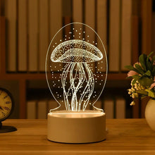 Load image into Gallery viewer, USB Operated 3D Acrylic LED Night Light Festival Birthday Kids Gifts Bedroom Bedside Decor Night Lamp Home Novelty Lighting
