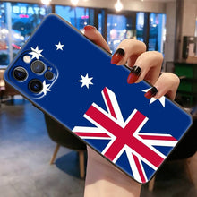 Load image into Gallery viewer, Australia Customized Australian Flag Phone Case For Apple iPhone Black Cover
