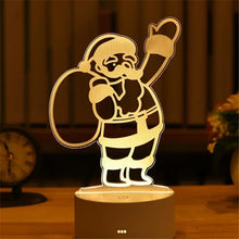 Load image into Gallery viewer, USB Operated 3D Acrylic LED Night Light Festival Birthday Kids Gifts Bedroom Bedside Decor Night Lamp Home Novelty Lighting
