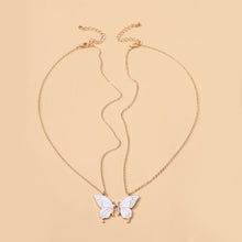 Load image into Gallery viewer, 1pair Beauty Butterfly Pendant Necklaces for Women Girl Special Gift for Friends
