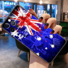 Load image into Gallery viewer, Australia Customized Australian Flag Phone Case For Apple iPhone Black Cover
