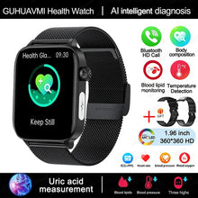 Load image into Gallery viewer, HEALTH WATCH New ECG+PPG Monitoring Smart Watch Blood Pressure Blood Lipid Uric Acid Smartwatches
