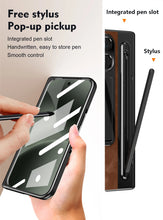 Load image into Gallery viewer, JAZZ RETRO SERIES Leather Case for Google Pixel 11 10 9 Pro Fold Hinge Front Frame with Glass Film and Touch Stylus Pen
