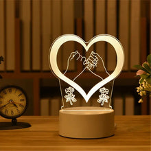 Load image into Gallery viewer, USB Operated 3D Acrylic LED Night Light Festival Birthday Kids Gifts Bedroom Bedside Decor Night Lamp Home Novelty Lighting
