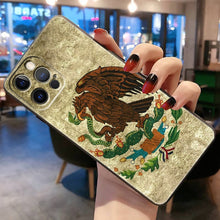Load image into Gallery viewer, Mexico Customized Mexican Eagle Flag Phone Case For Apple iPhone Black Cover
