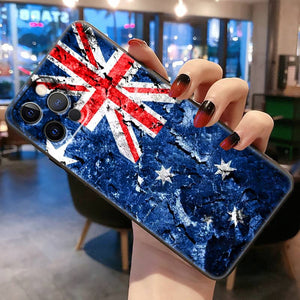 Australia Customized Australian Flag Phone Case For Apple iPhone Black Cover