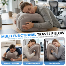 Load image into Gallery viewer, Inflatable Travel Pillows Portable Foldable Inflatable Sleeping Pillow with Storage Bag Airplane Neck Pillow Office Nap Pillows
