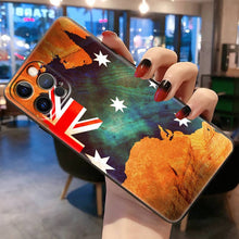 Load image into Gallery viewer, Australia Customized Australian Flag Phone Case For Apple iPhone Black Cover
