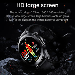 2023 New Blood Sugar Smartwatch 1.39 -inch 360*360 HD Touch Large Screen ECG Smart Watch Monitoring Non-invasive Blood Glucose