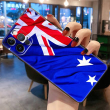 Load image into Gallery viewer, Australia Customized Australian Flag Phone Case For Apple iPhone Black Cover
