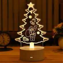 Load image into Gallery viewer, USB Operated 3D Acrylic LED Night Light Festival Birthday Kids Gifts Bedroom Bedside Decor Night Lamp Home Novelty Lighting
