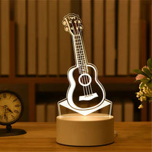 Load image into Gallery viewer, USB Operated 3D Acrylic LED Night Light Festival Birthday Kids Gifts Bedroom Bedside Decor Night Lamp Home Novelty Lighting
