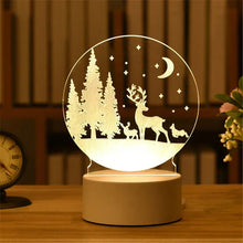 Load image into Gallery viewer, USB Operated 3D Acrylic LED Night Light Festival Birthday Kids Gifts Bedroom Bedside Decor Night Lamp Home Novelty Lighting
