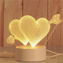 Load image into Gallery viewer, USB Operated 3D Acrylic LED Night Light Festival Birthday Kids Gifts Bedroom Bedside Decor Night Lamp Home Novelty Lighting
