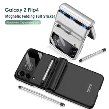 Load image into Gallery viewer, MAGNETIC CASE With Pen For Samsung Galaxy Z Flip 4 Camera Screen Protector Cover For Galaxy Z Flip4 Case
